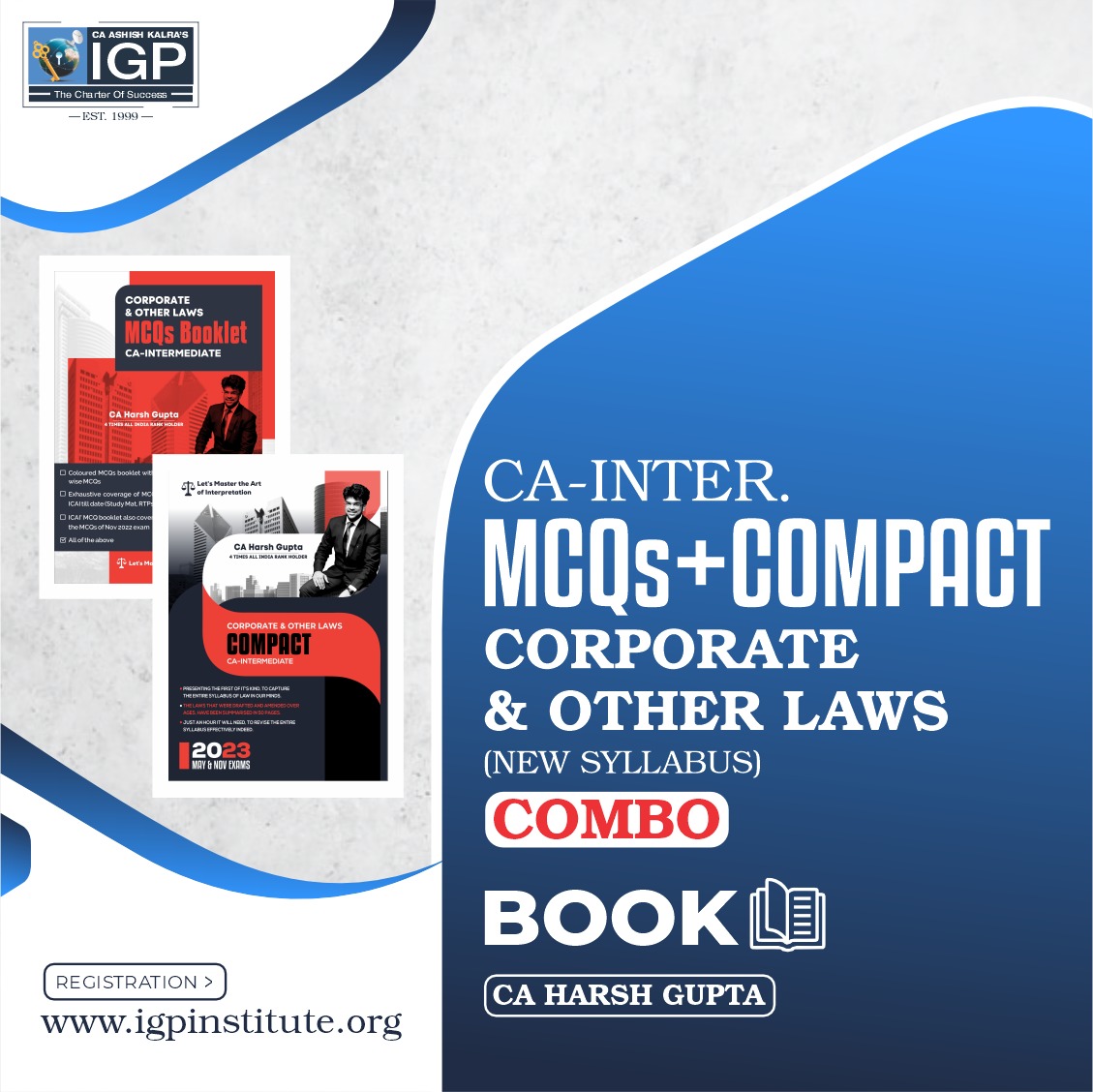 CA Inter - Compact book & MCQ Book (Corporate Law & Other Law) (Latest Edition for May & Nov 2023)-CA-INTER-Corporate Laws and Other Laws- CA Harsh Gupta